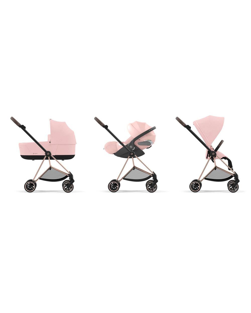 Mios Lux carrycot Peach pink colour  Cybex