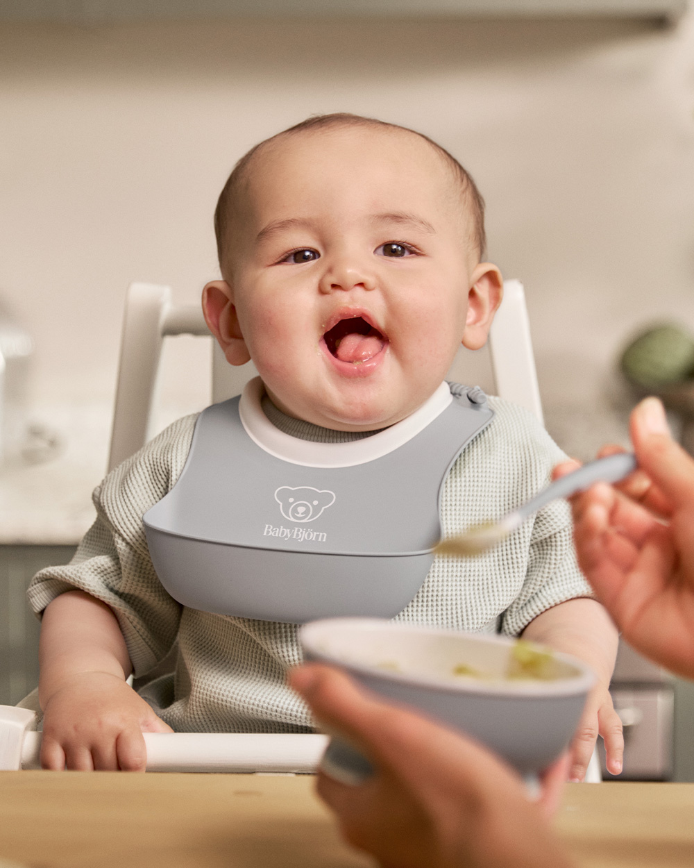 3-piece meal set Grey colour  Babybj&ouml;rn