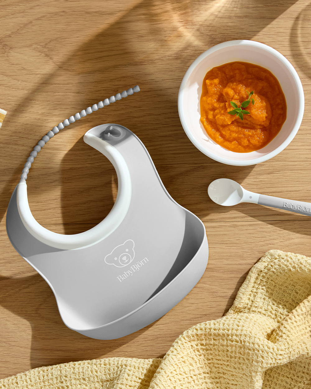3-piece meal set Grey colour  Babybj&ouml;rn