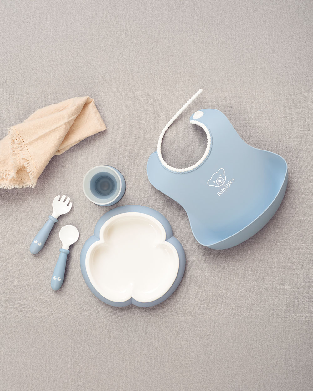5-piece meal set Pastel blue colour  Babybj&ouml;rn