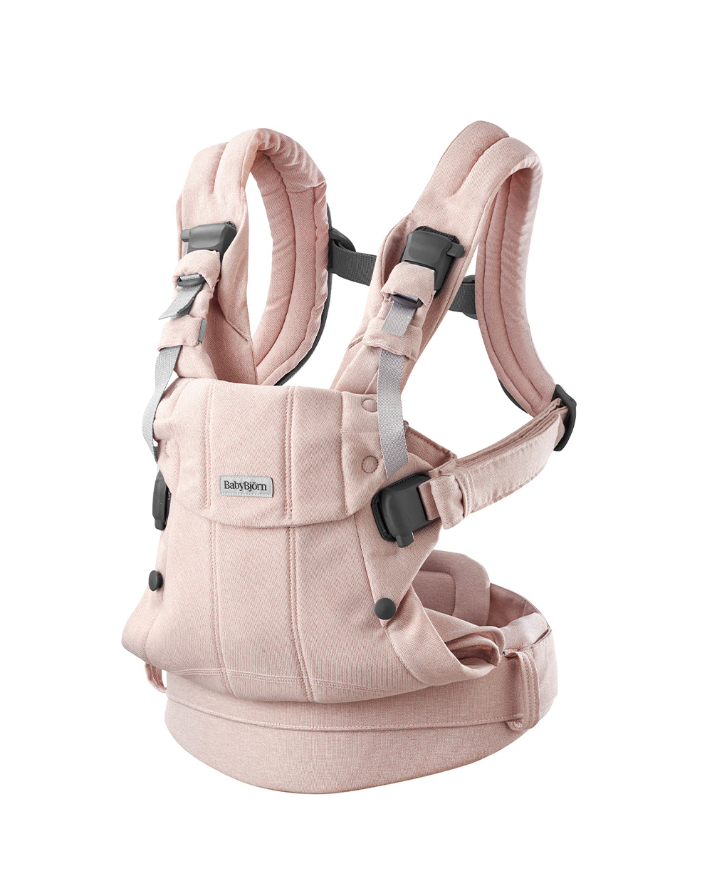 Harmony woven melange baby carrier Light pink colour  Babybj&ouml;rn