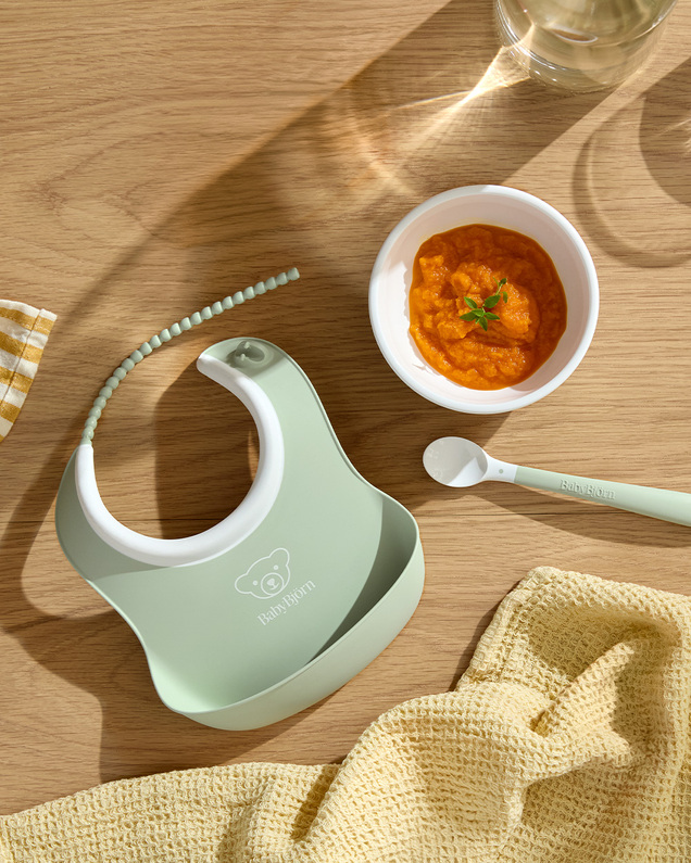 3-piece meal set Pastel green colour  Babybjörn