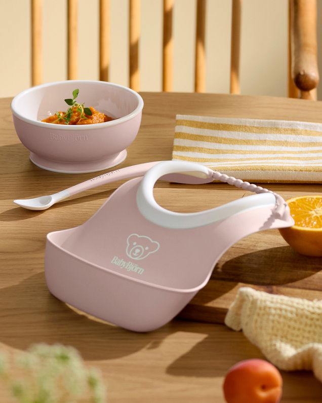 3-piece meal set Pastel pink colour  Babybjörn