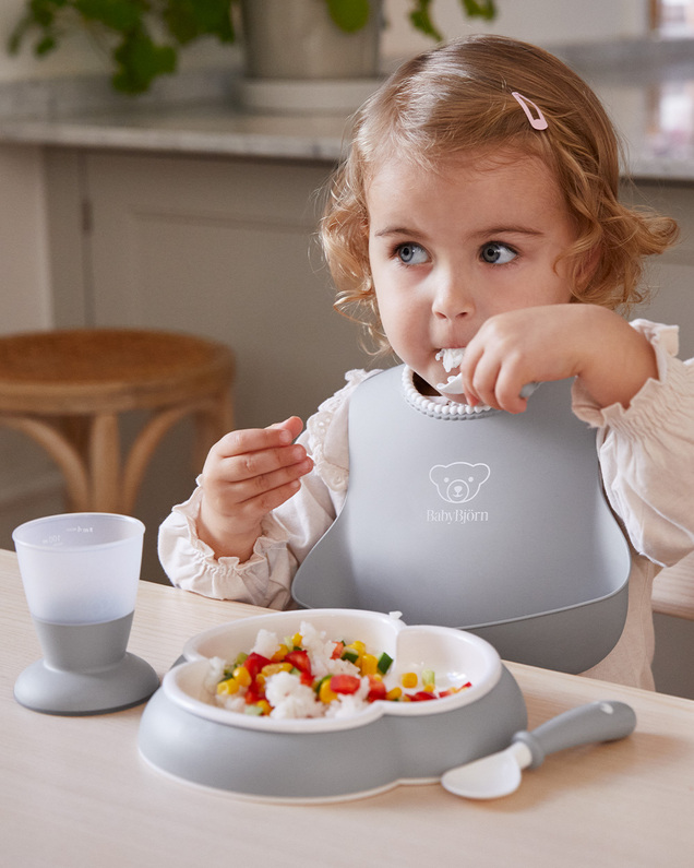 5-piece meal set Grey colour  Babybjörn