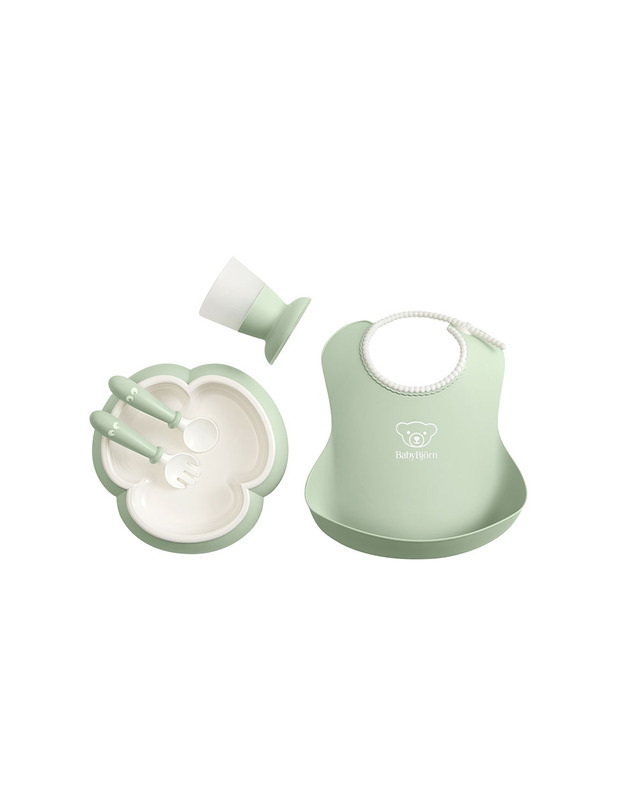 5-piece meal set Pastel green colour  Babybjörn