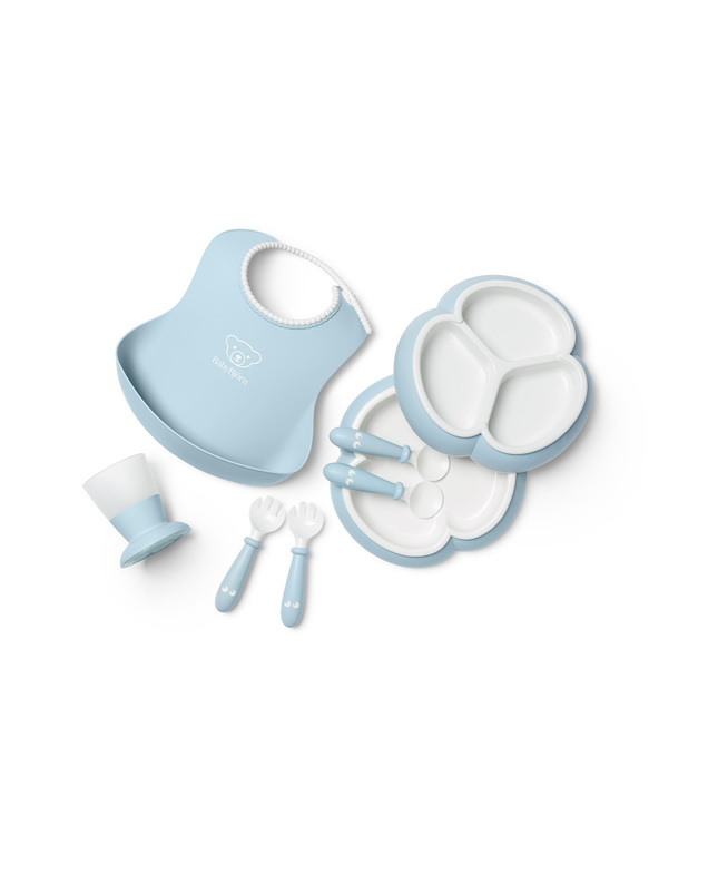 8-piece meal set Pastel blue colour  Babybjörn