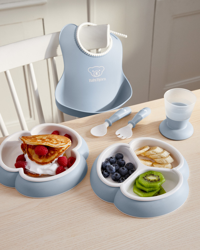 8-piece meal set Pastel blue colour  Babybjörn