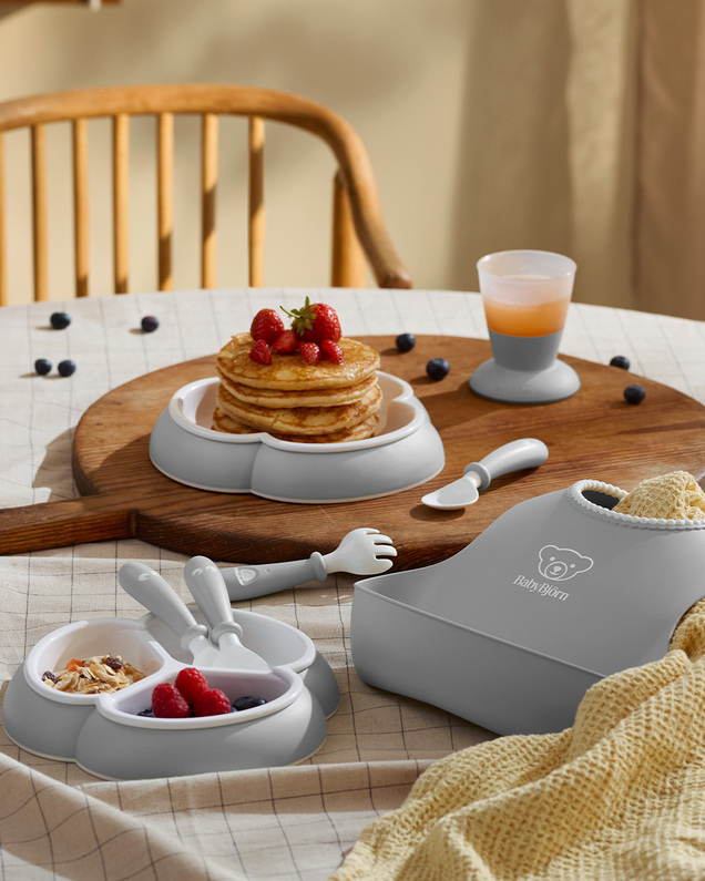 8-piece meal set Grey colour  Babybjörn