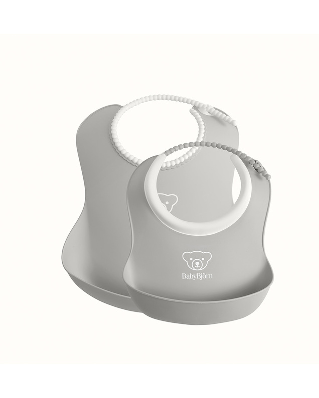 Set of bib and mini bib Grey colour  Babybjörn