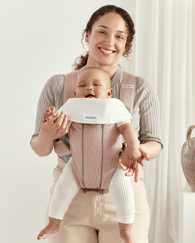 Mini Mesh 3D baby carrier Powder pink colour  Babybjörn