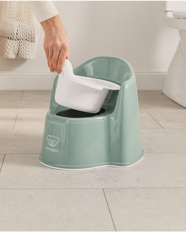 Armchair pot Deep green/white colour  Babybjörn