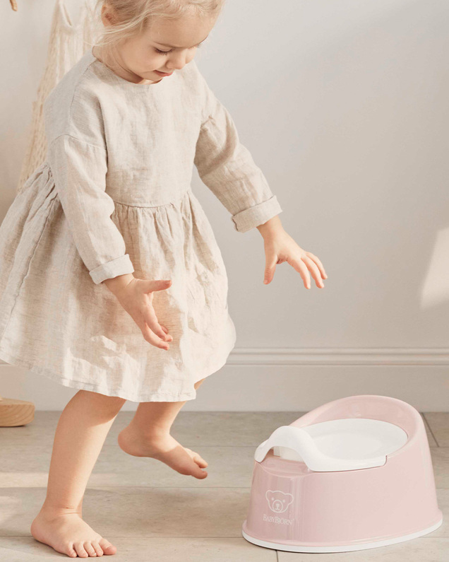 Smart pot Pastel pink/white colour  Babybjörn