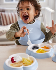 8-piece meal set Pastel blue colour  Babybj&ouml;rn
