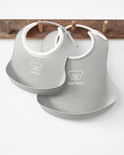 Set of bib and mini bib Grey colour  Babybj&ouml;rn