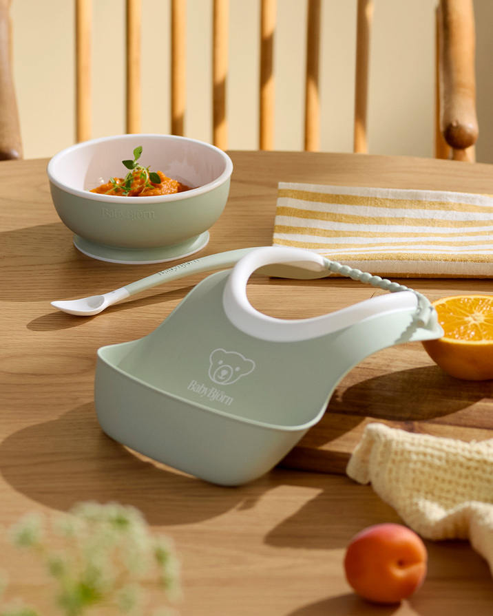 3-piece meal set Pastel green colour  Babybj&ouml;rn