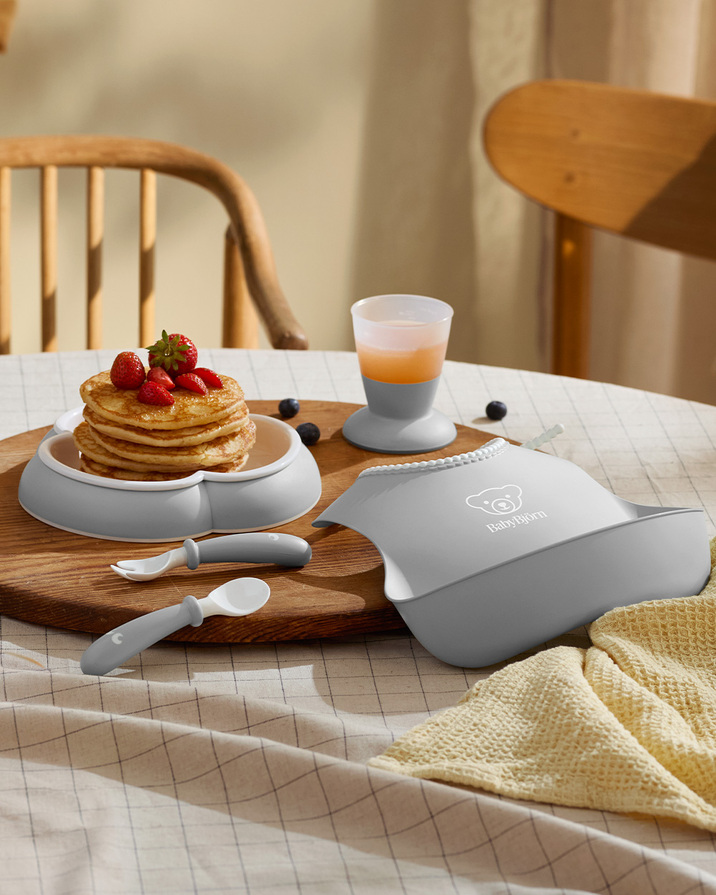 5-piece meal set Grey colour  Babybj&ouml;rn