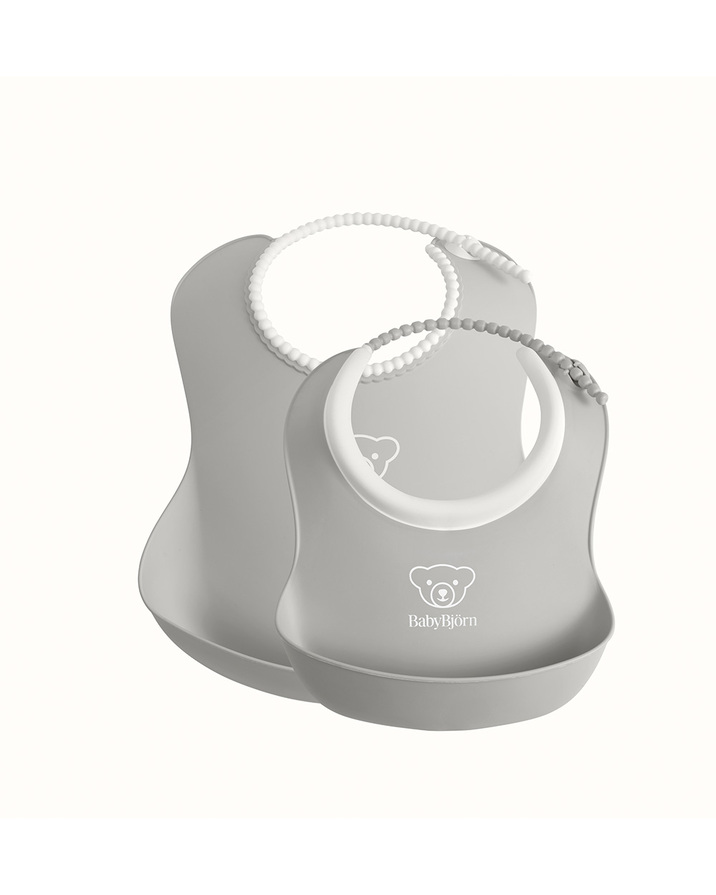 Set of bib and mini bib Grey colour  Babybj&ouml;rn