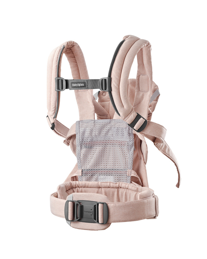Harmony woven melange baby carrier Light pink colour  Babybj&ouml;rn