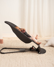 Balance Soft woven jersey bouncer Dark grey colour  Babybj&ouml;rn