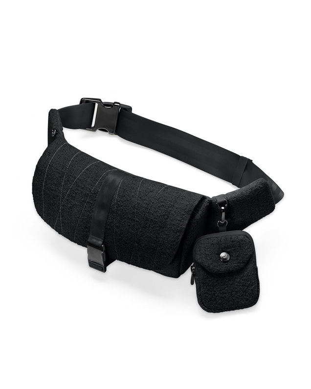 Belt bag bouclé Stone black colour  Cybex