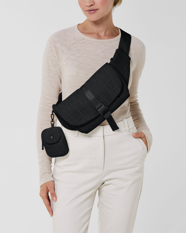 Belt bag bouclé Stone black colour  Cybex