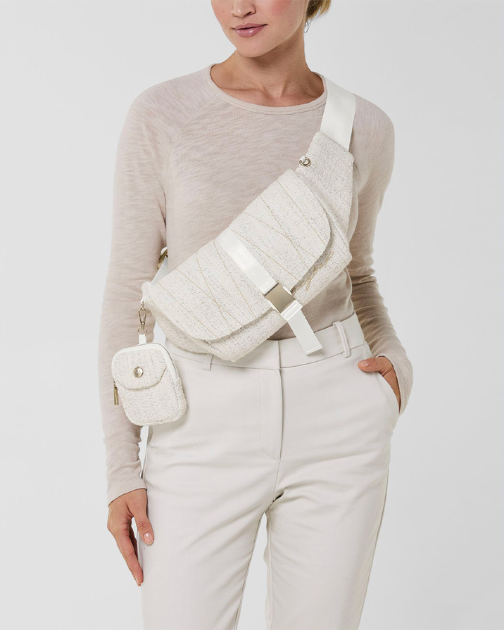 Belt bag boucl&eacute; Cream white colour  Cybex