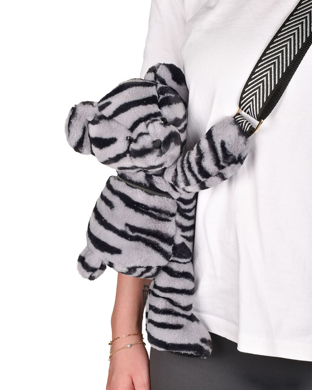 Bear shoulder bag Zebra colour  Doudou et Compagnie
