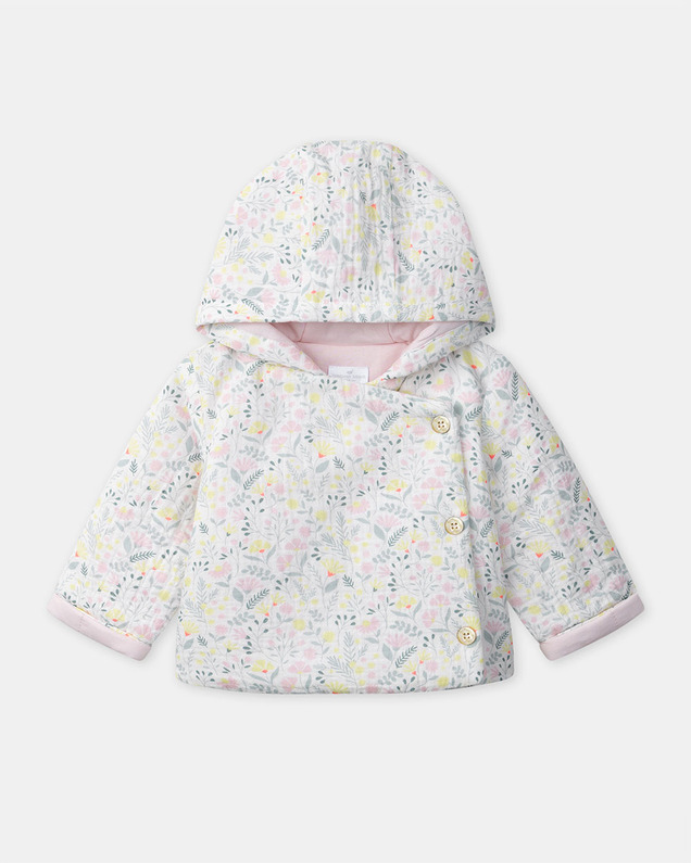 Floral print hooded jacket Pink colour  Sergent Major