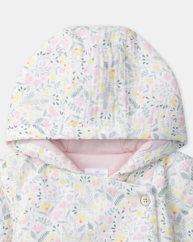 Floral print hooded jacket Pink colour  Sergent Major