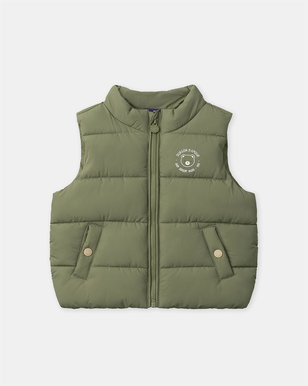 Sleeveless quilted jacket Khaki colour  Sergent Major