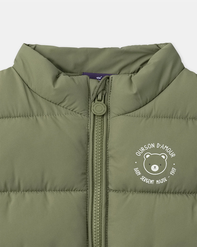 Sleeveless quilted jacket Khaki colour  Sergent Major