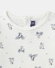Dog print bodysuit Ecru colour  Sergent Major
