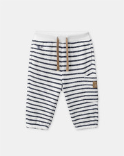 Striped jogging bottoms with drawstring Navy blue colour  Sergent Major