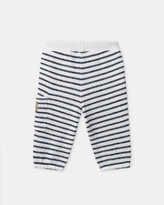 Striped jogging bottoms with drawstring Navy blue colour  Sergent Major