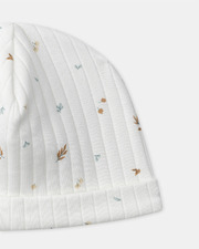 Set with top, trousers and leaf print hat Ecru colour  Sergent Major