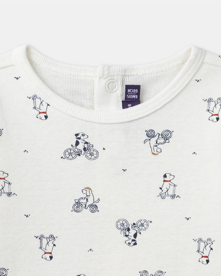 Dog print bodysuit Ecru colour  Sergent Major