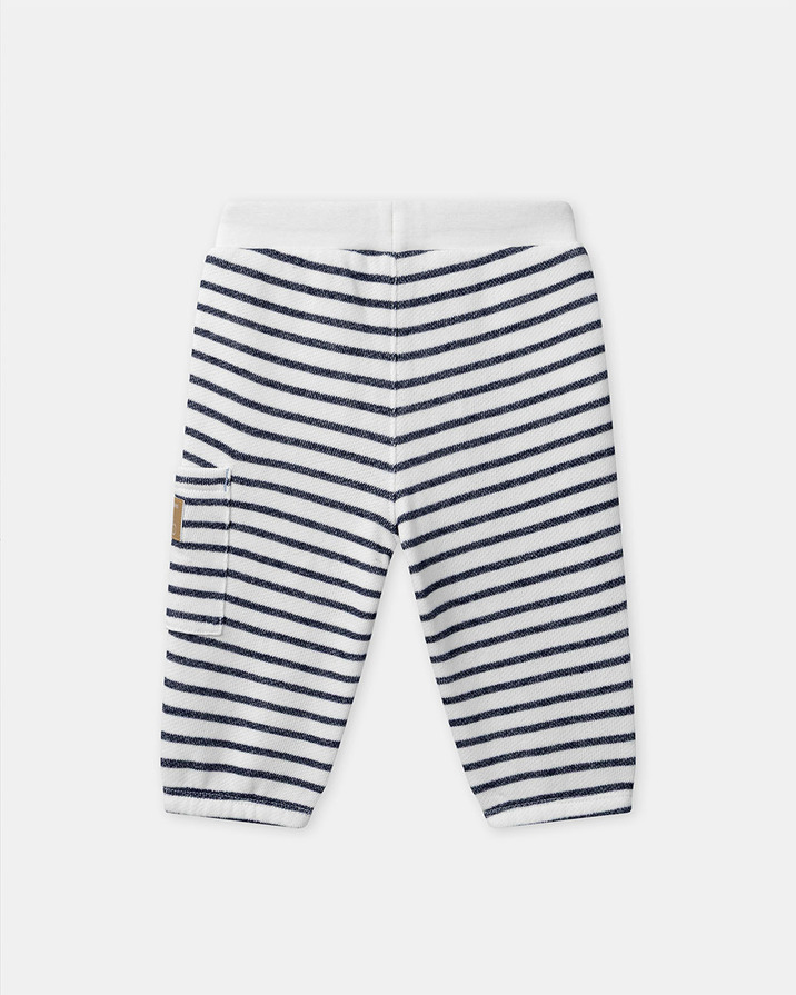 Striped jogging bottoms with drawstring Navy blue colour  Sergent Major