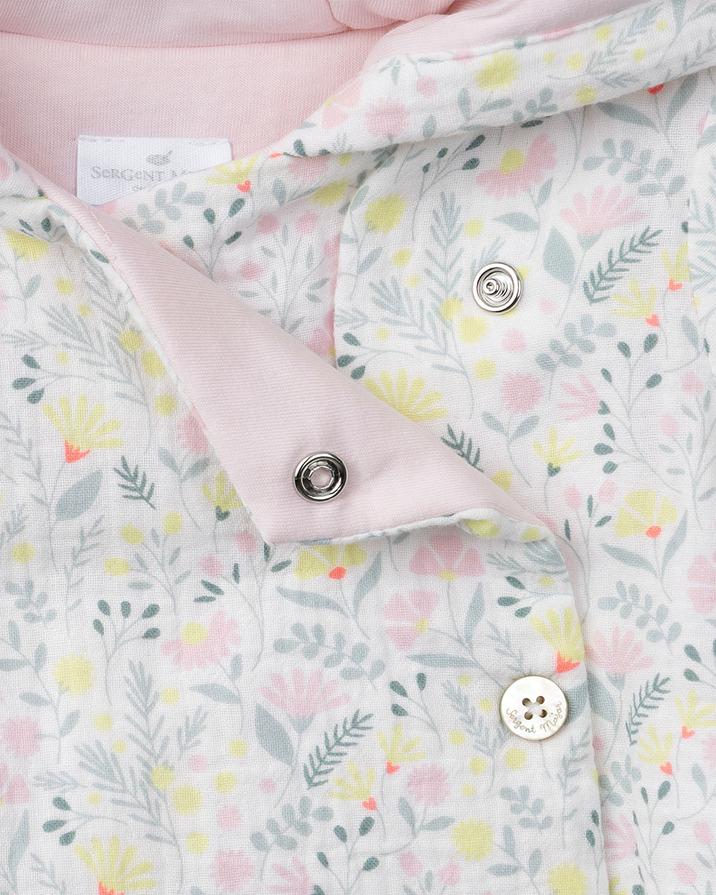 Floral print hooded jacket Pink colour  Sergent Major
