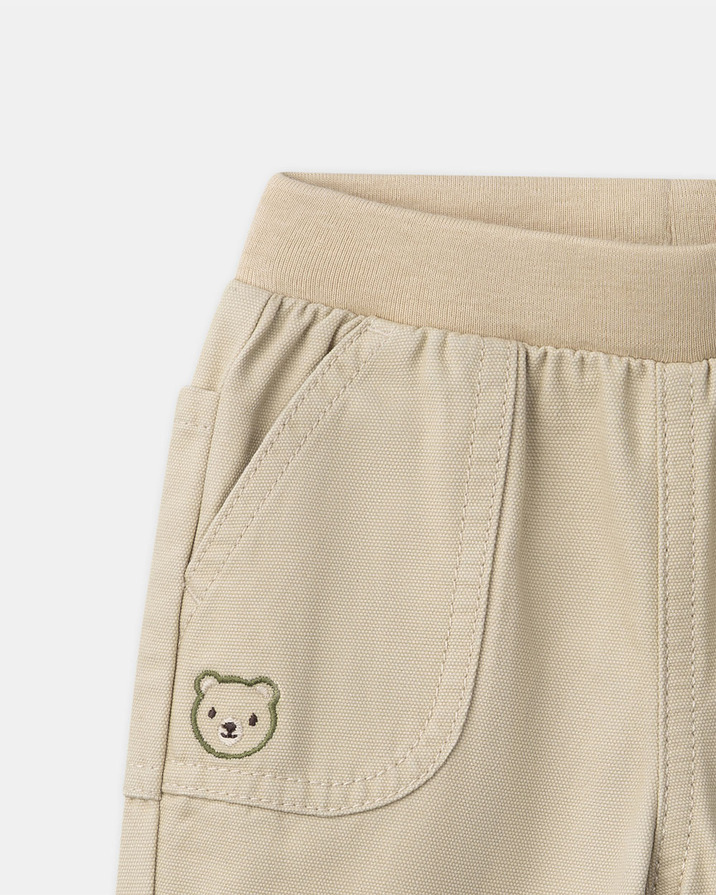 Pants with teddy bear embroidery Beige colour  Sergent Major