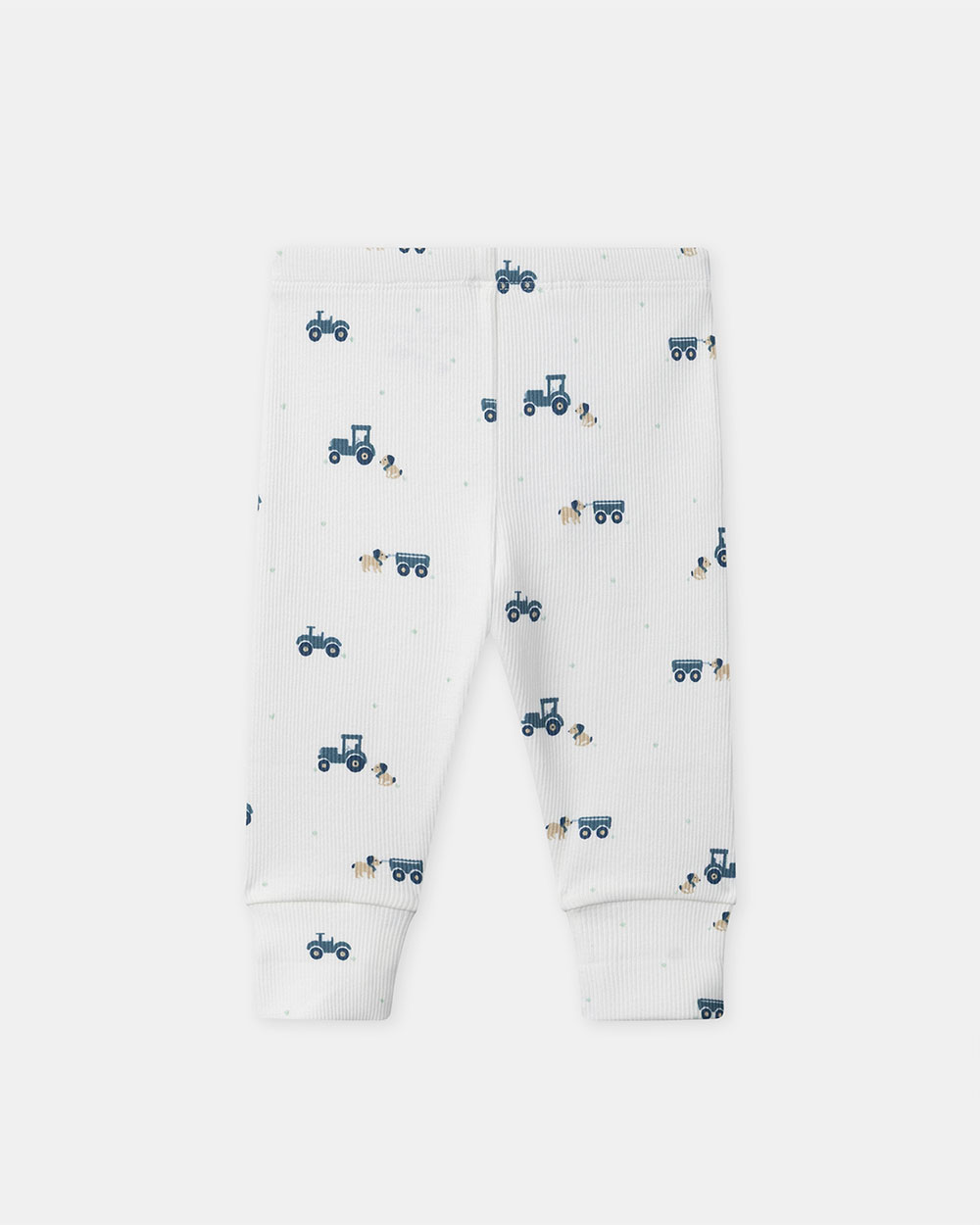 Grow-with-me tractor print pajamas Ecru colour  Sergent Major