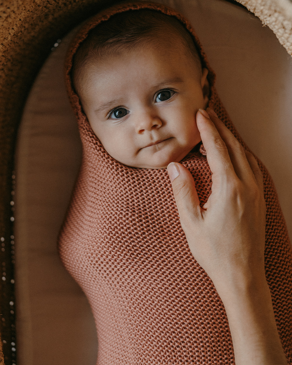 Swaddling cocoon Terracotta colour  Ilado