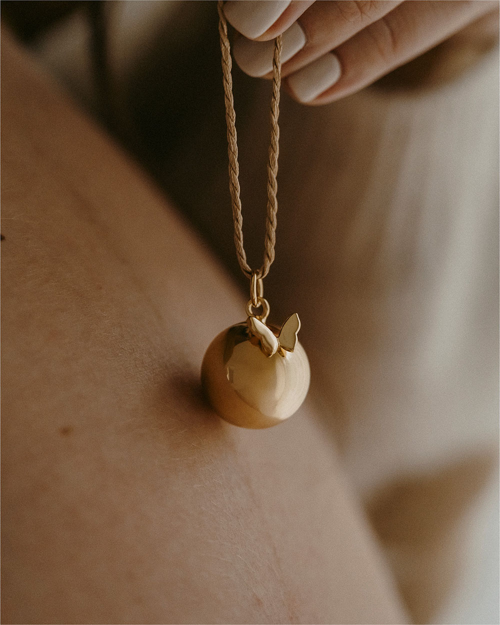 Pregnancy bola Miracle Yellow gold colour on cord  Ilado