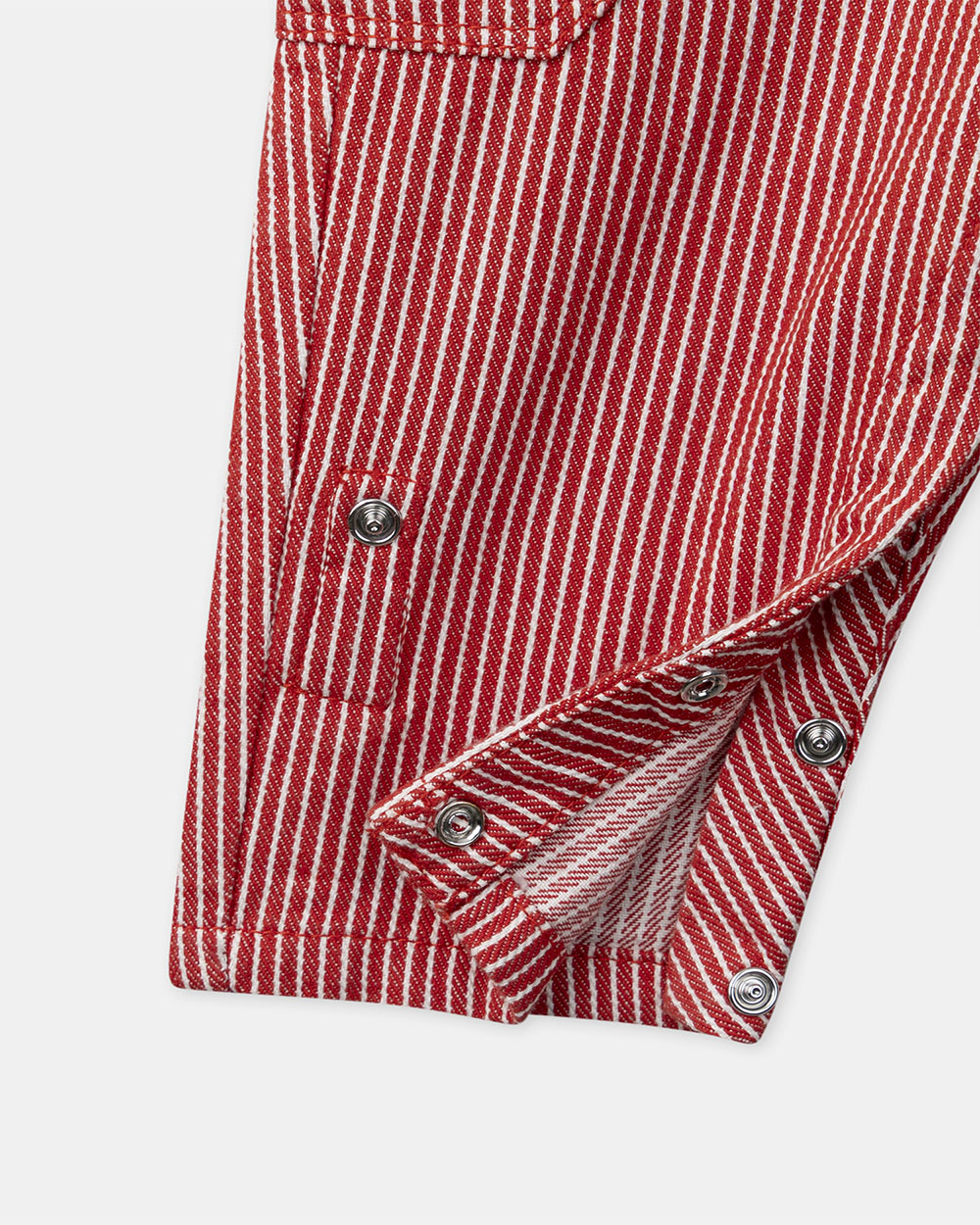 Striped dungarees with pockets Red colour  Sergent Major