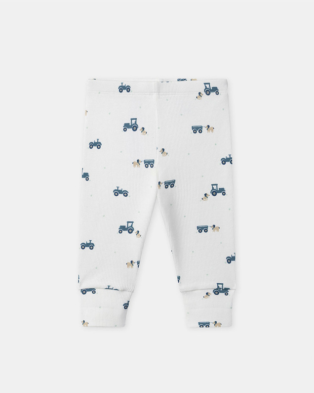 Grow-with-me tractor print pajamas Ecru colour  Sergent Major