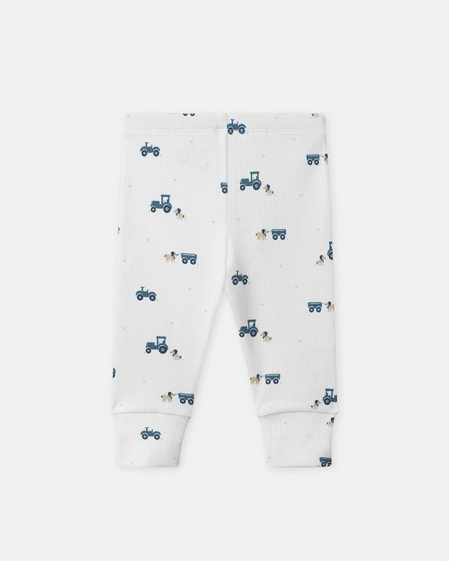 Grow-with-me tractor print pajamas Ecru colour  Sergent Major