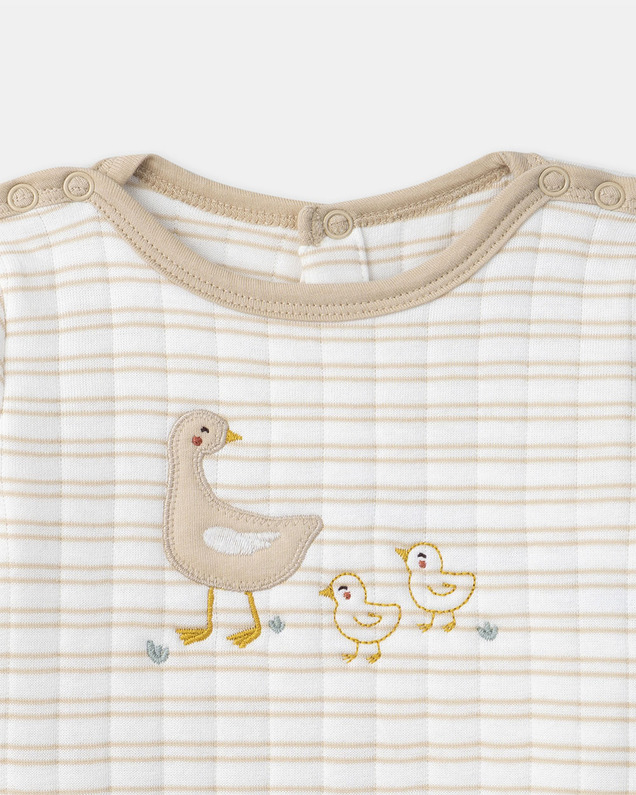 Goose embroidered onesie Beige colour  Sergent Major