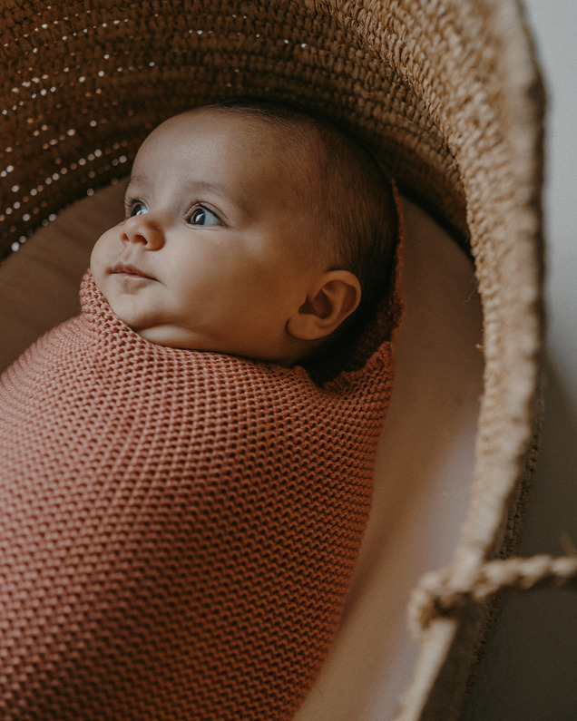 Swaddling cocoon Terracotta colour  Ilado
