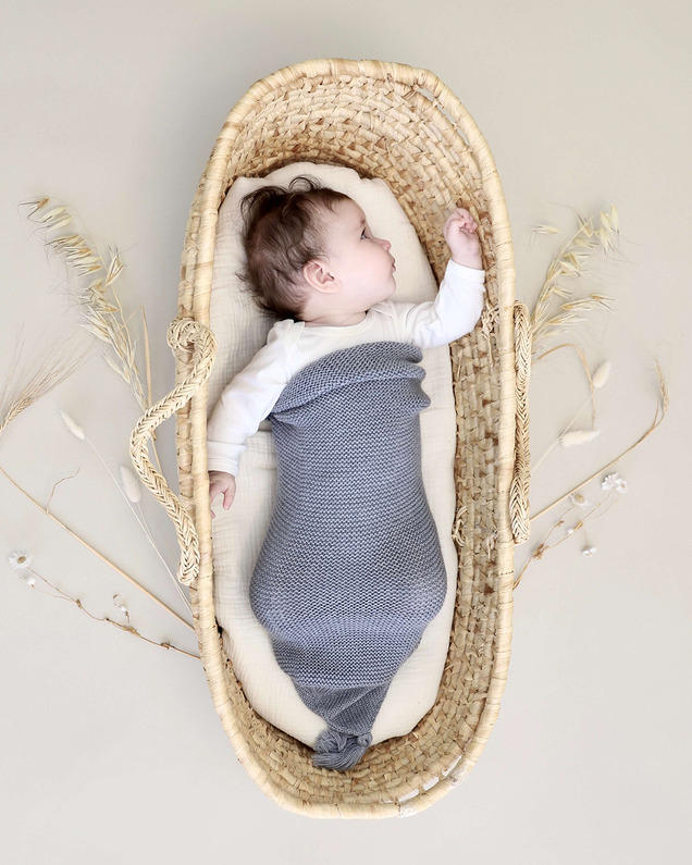 Swaddling cocoon Blue-grey colour  Ilado