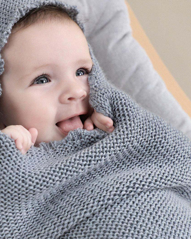 Swaddling cocoon Blue-grey colour  Ilado