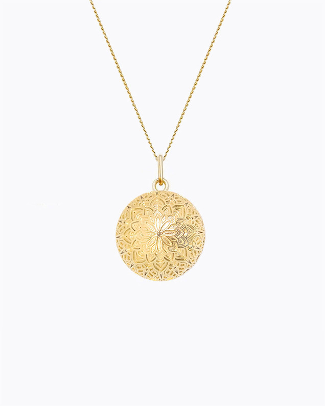 Pregnancy bola Lace Yellow gold colour on chain  Ilado